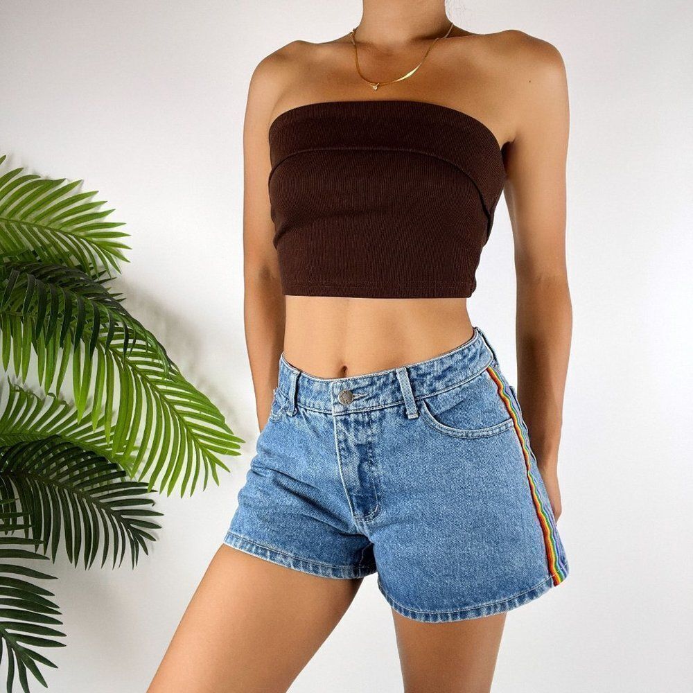 Vintage Y2K Indie Grunge High Waisted Light Wash Blue Jean Denim Shorts / Sz: 5
